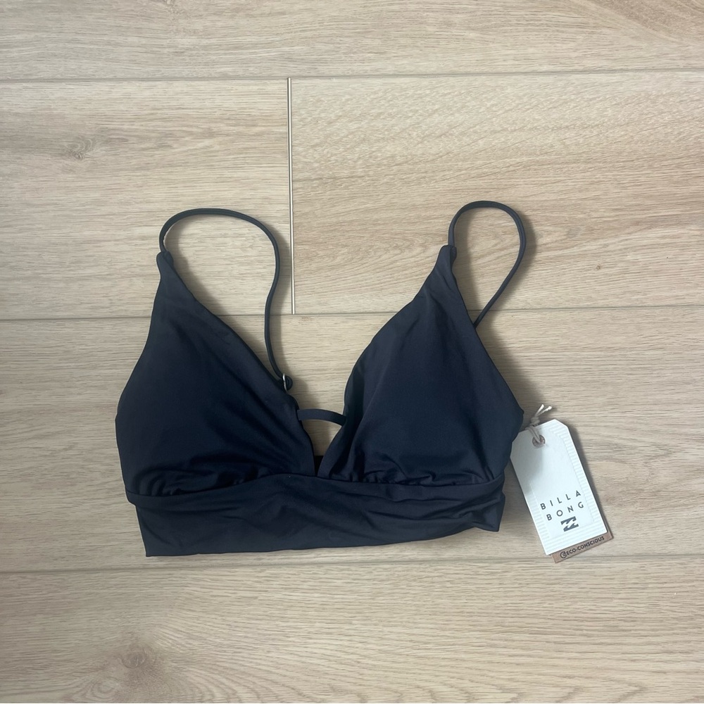 New Billabong Women's Black Sol Searcher V Neck Bikini Top
